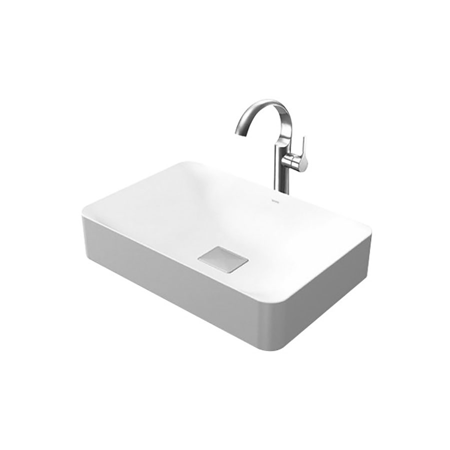 báo giá lavabo đặt bàn đá cẩm thạch nhân tạo cao cấp PJS03WE#GW