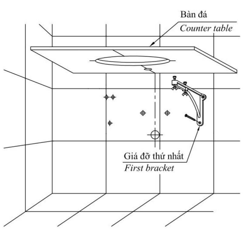 Lắp giá đỡ thứ nhất chi tiết