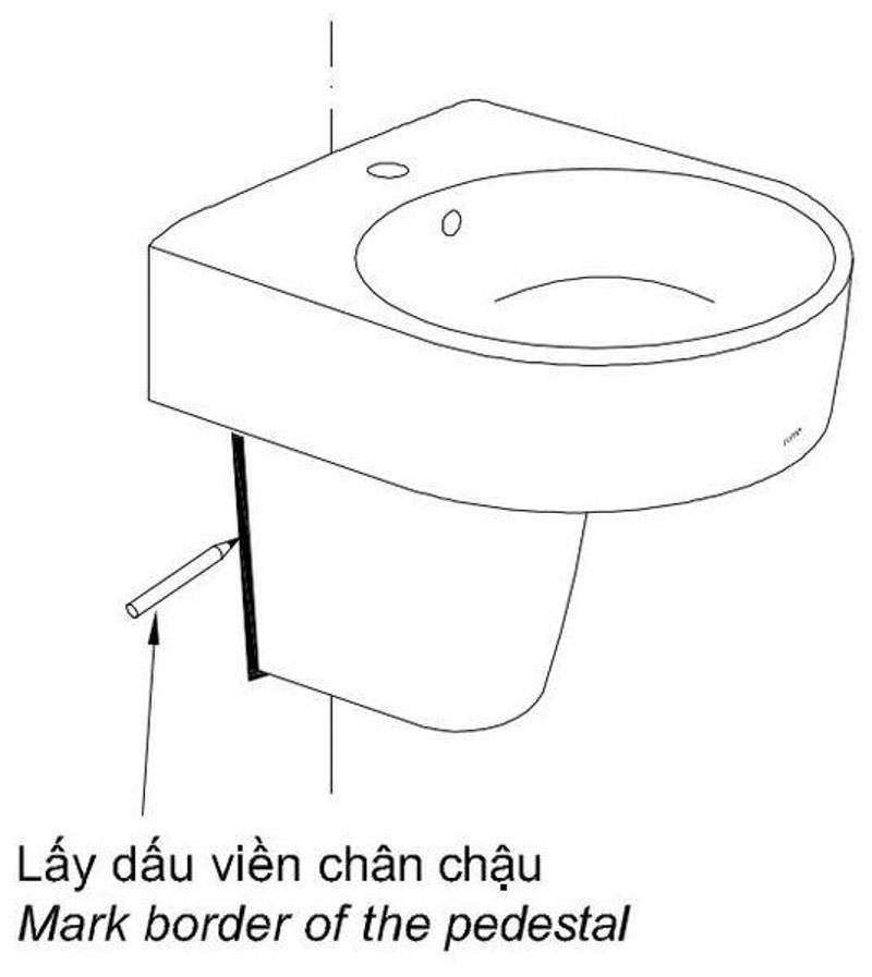 Lấy dấu vị trí lắp