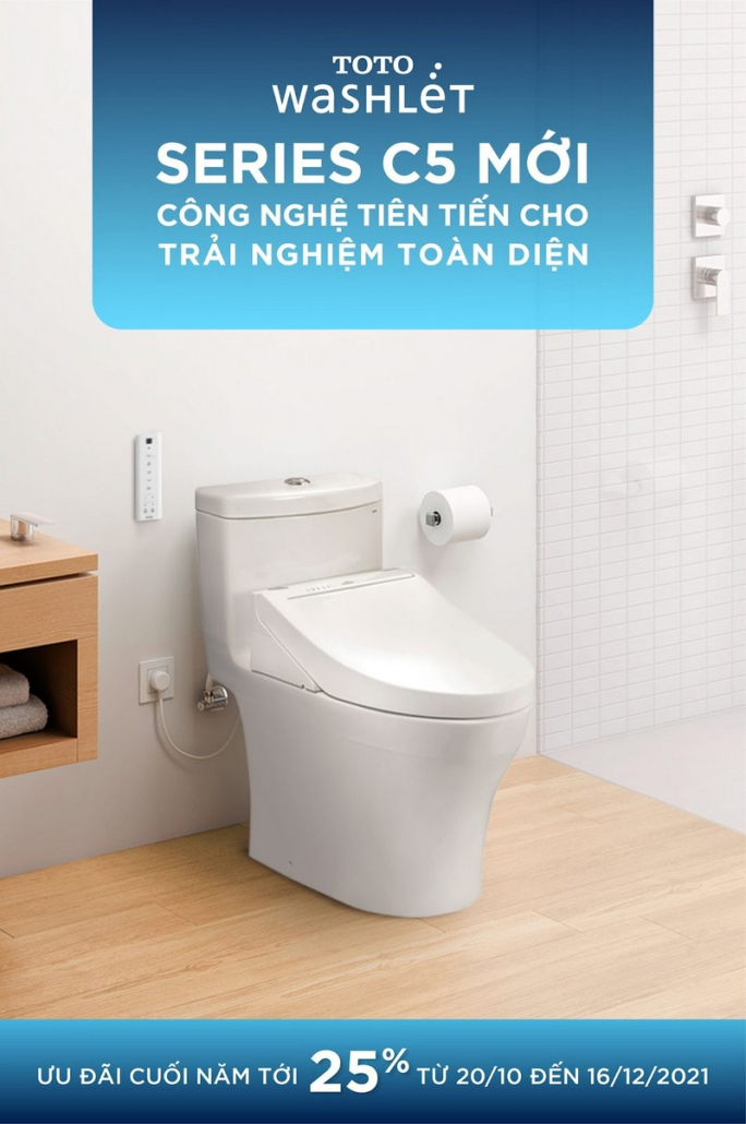 nắp WASHLET C5 TCF24410AAA của bồn cầu điện